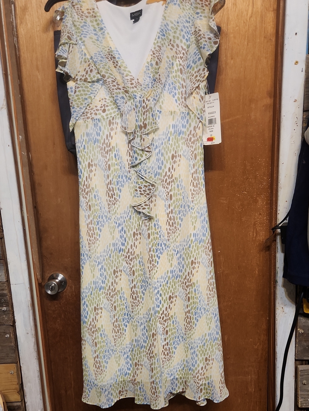 Mossimo Supply Co. Pastel V-Neck Ruffle Midi Dress - Blue, Green, Tan